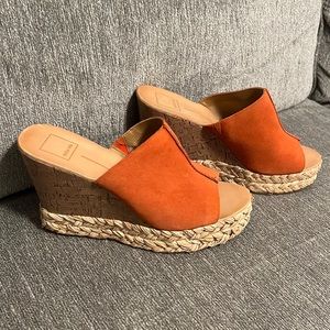 Dolce Vita Orange/Coral Wedge Cork Sandals
